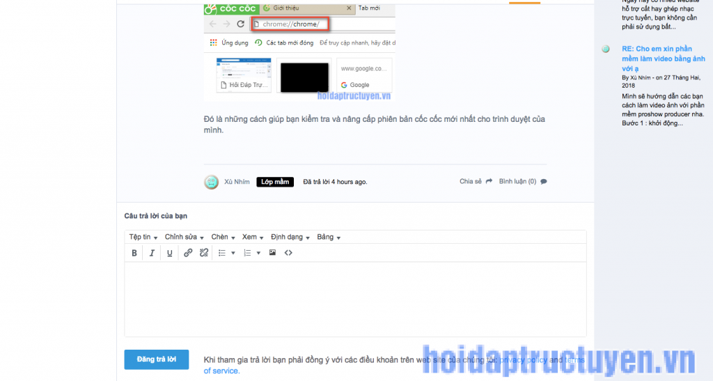 trả lời câu hỏi - bình luận câu hỏi
