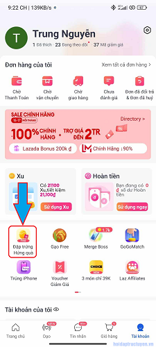 Đập trứng Lazada 