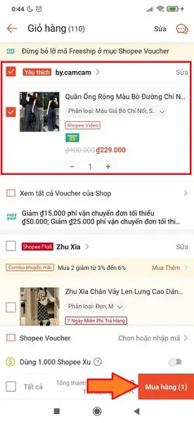 các bước mua hàng trên Shopee Video nhận mã khủng