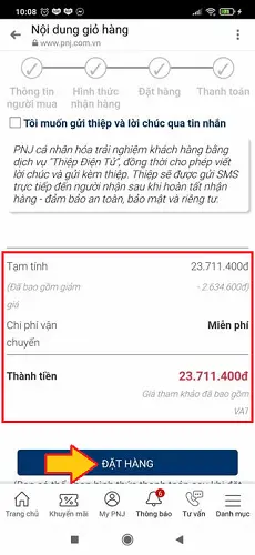 Lấy mã giảm giá PNJ