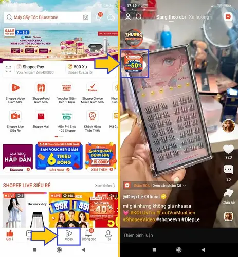 Tham gia đặt đơn Shopee Video nhận 40K Xu