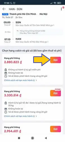 đặt vé máy bay trên Lazada