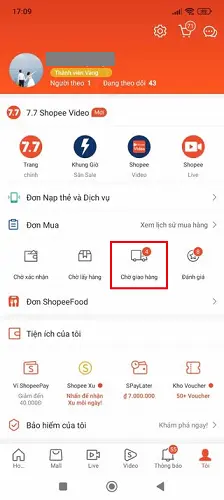 hủy đơn hàng Shopee khi đang giao