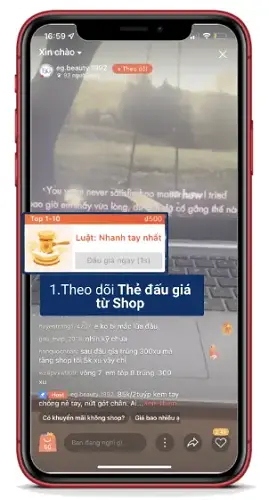 Đấu giá trên Shopee Live là gì